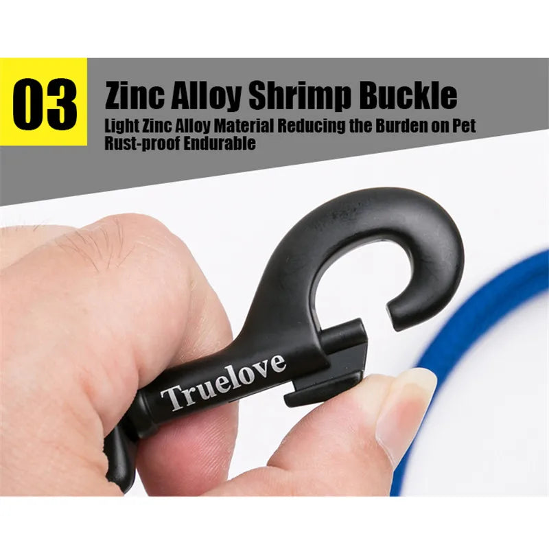 TrueLove Reflective Padded Nylon Mesh Soft Dog Walking Leash