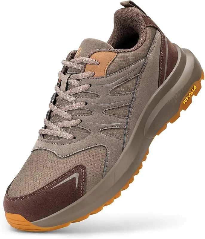 Fitville Men Wide Toe Box Lightweight Hiking Walking Athletic Shoes