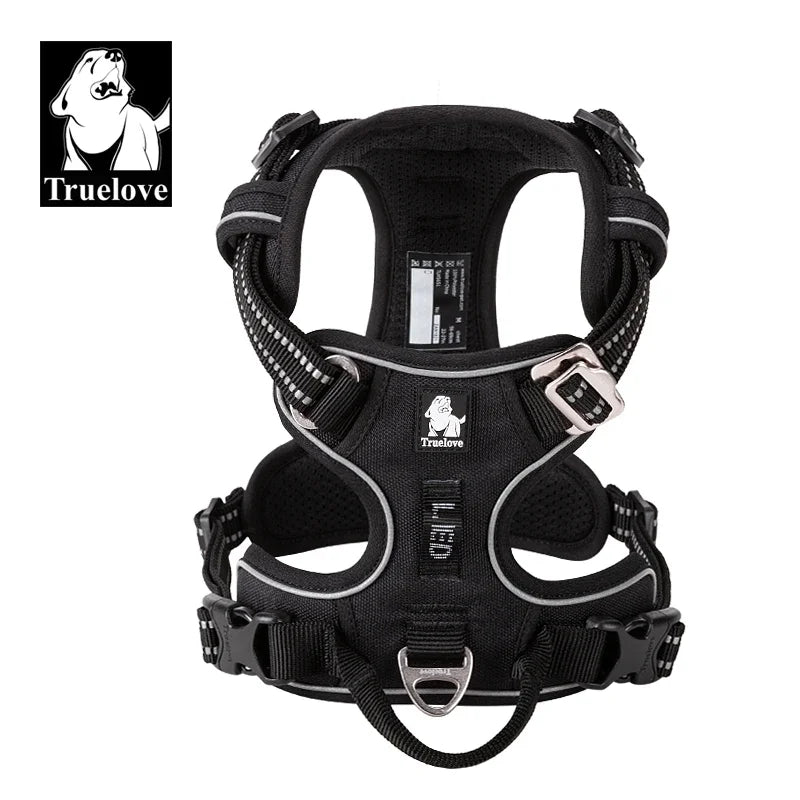 TrueLove Reflective Nylon Dog Harness No Pull Adjustable Pet Vest