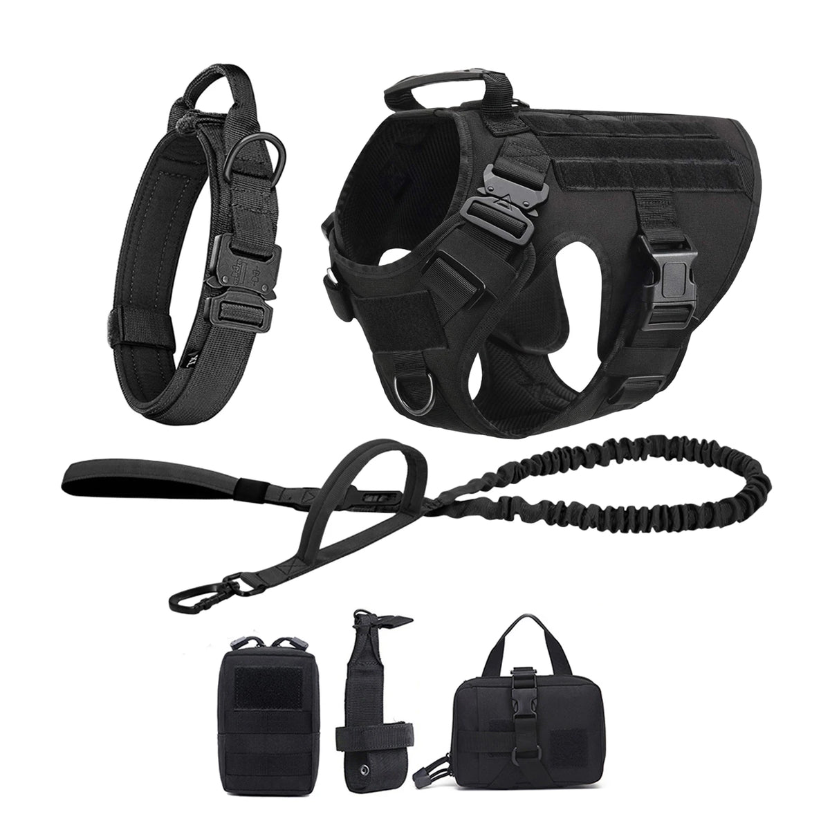 Tactical Nylon Dog Harness With Padded Support During Walks