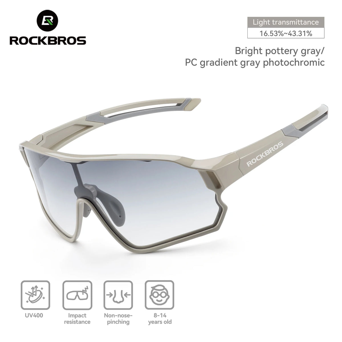 Rockbros Polarized Cycling Sunglasses For Kids Adults UV Protection