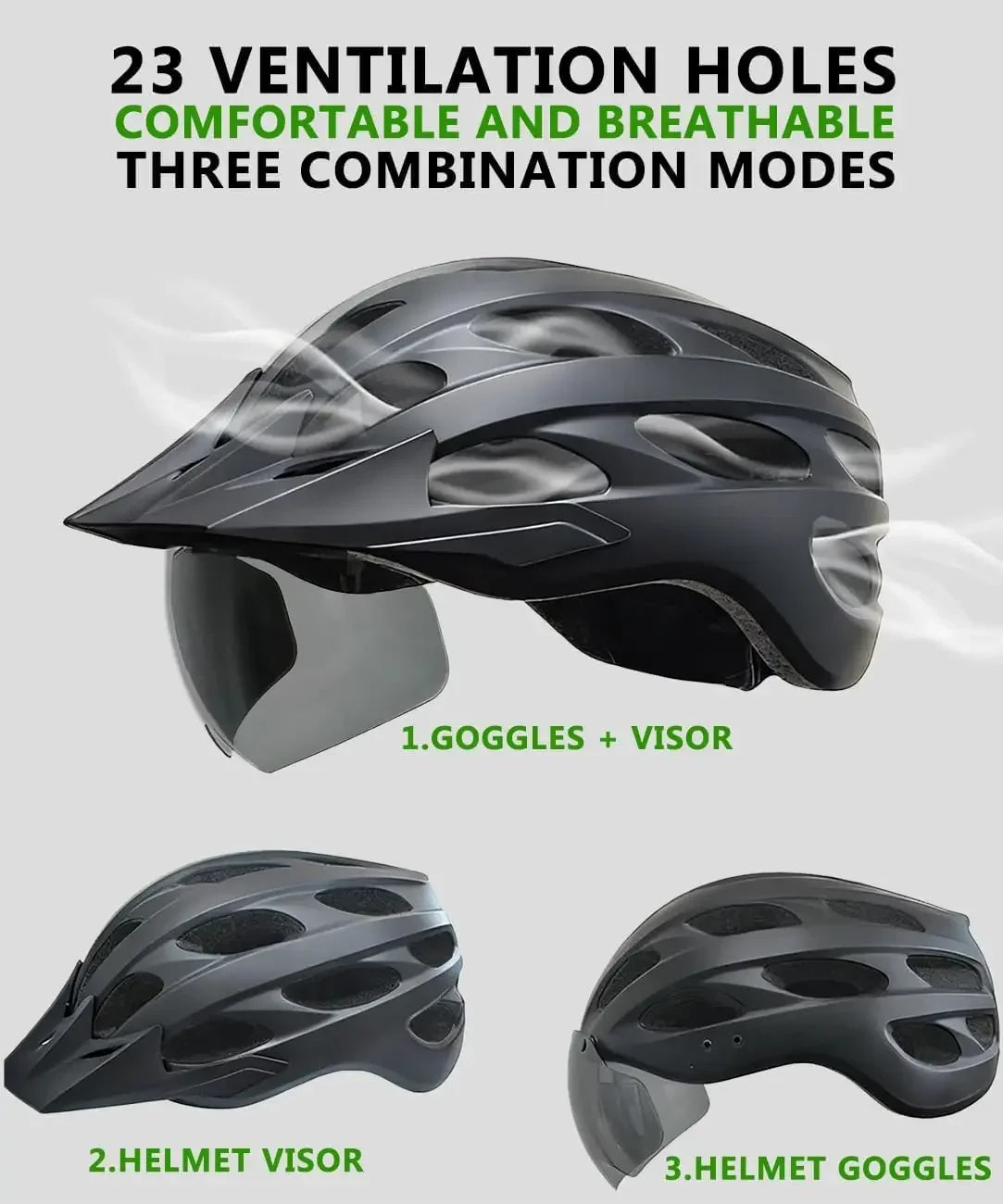 HOMEDISIAC Adult Bike Helmet With Rear Light For Men Women