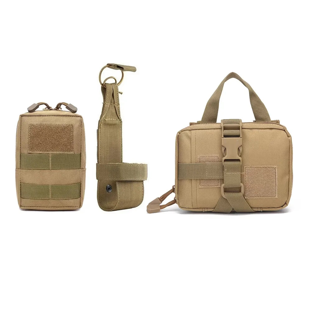 Nylon Dog Tactical Molle Pouch Set With Harness Attachment Kit