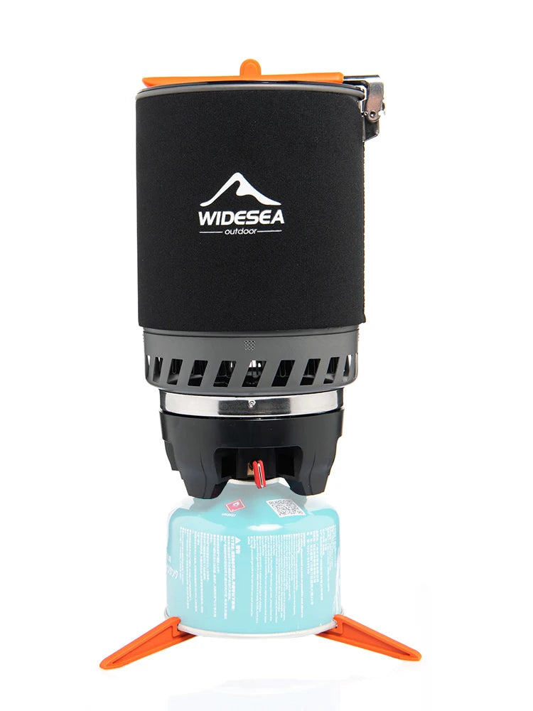 Widesea Outdoor Camping Cooking System Heat Exchanger Gas Stove Set
