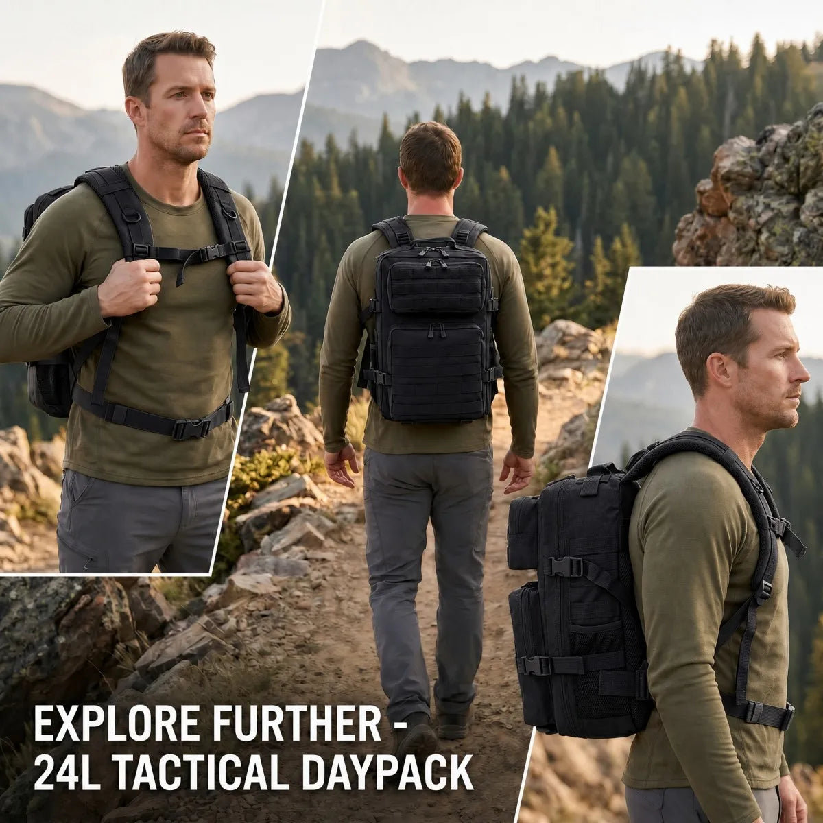 ReFire Gear Tactical Molle Backpack For Hiking And Camping