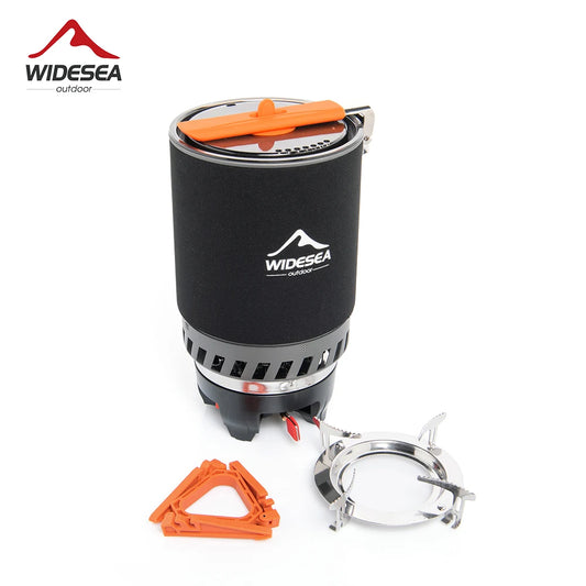 Widesea Camping Gas Burner Stove With Cooking Pot Cookware
