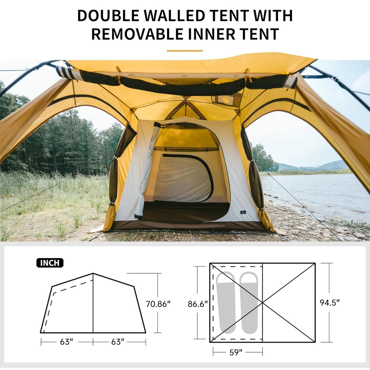 Naturehike Dune 4 Season Waterproof Double Camping Tent