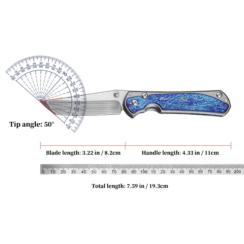 Alvely M390 Steel Folding Pocket Knife EDC Outdoor Gear