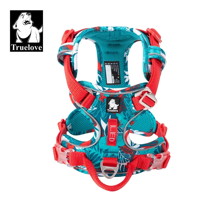 TrueLove Reflective Nylon Dog Harness No Pull Adjustable Pet Vest