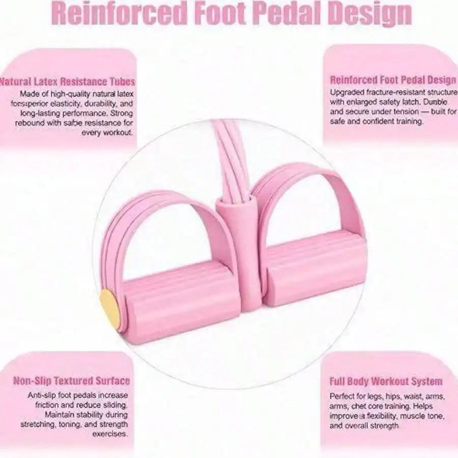 Heavy Duty Latex Pedal Resistance Bands For Home Gym