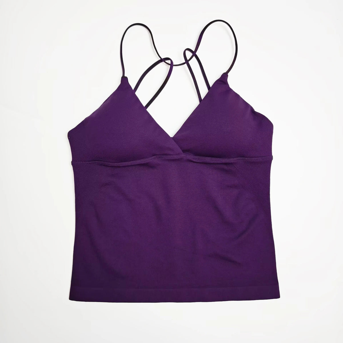 NCLAGEN Women Seamless Twist Front Longline Yoga Workout Tank Top