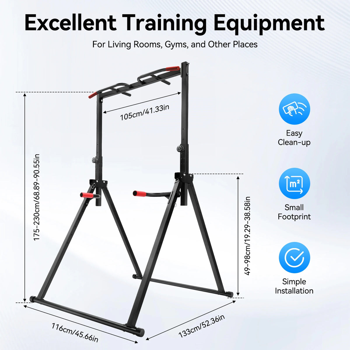 Heavy Duty Adjustable Foldable Pull Up Station For Gym
