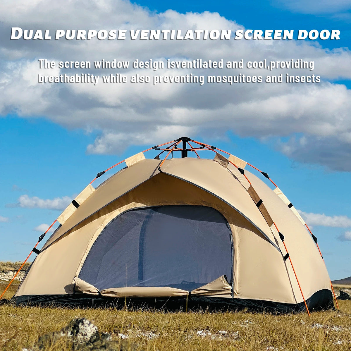 Pakicetus Automatic Pop Up Camping Tent Quick Setup Portable Shelter