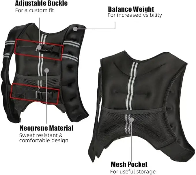 Adjustable Weighted Vest For Workouts And Strength Training