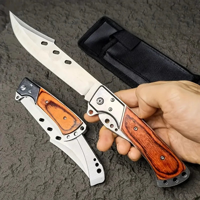 Doom Blade Swallowtail Outdoor Folding Knife With Nylon Sheath