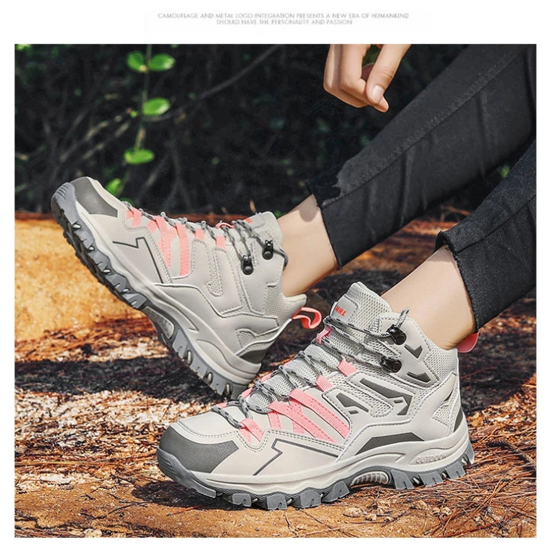 Yukyguuter Waterproof Hiking Shoes Non Slip Outdoor Trekking Boots