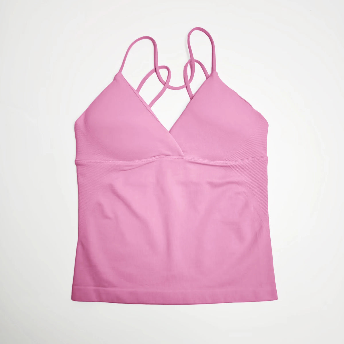 NCLAGEN Women Seamless Twist Front Longline Yoga Workout Tank Top