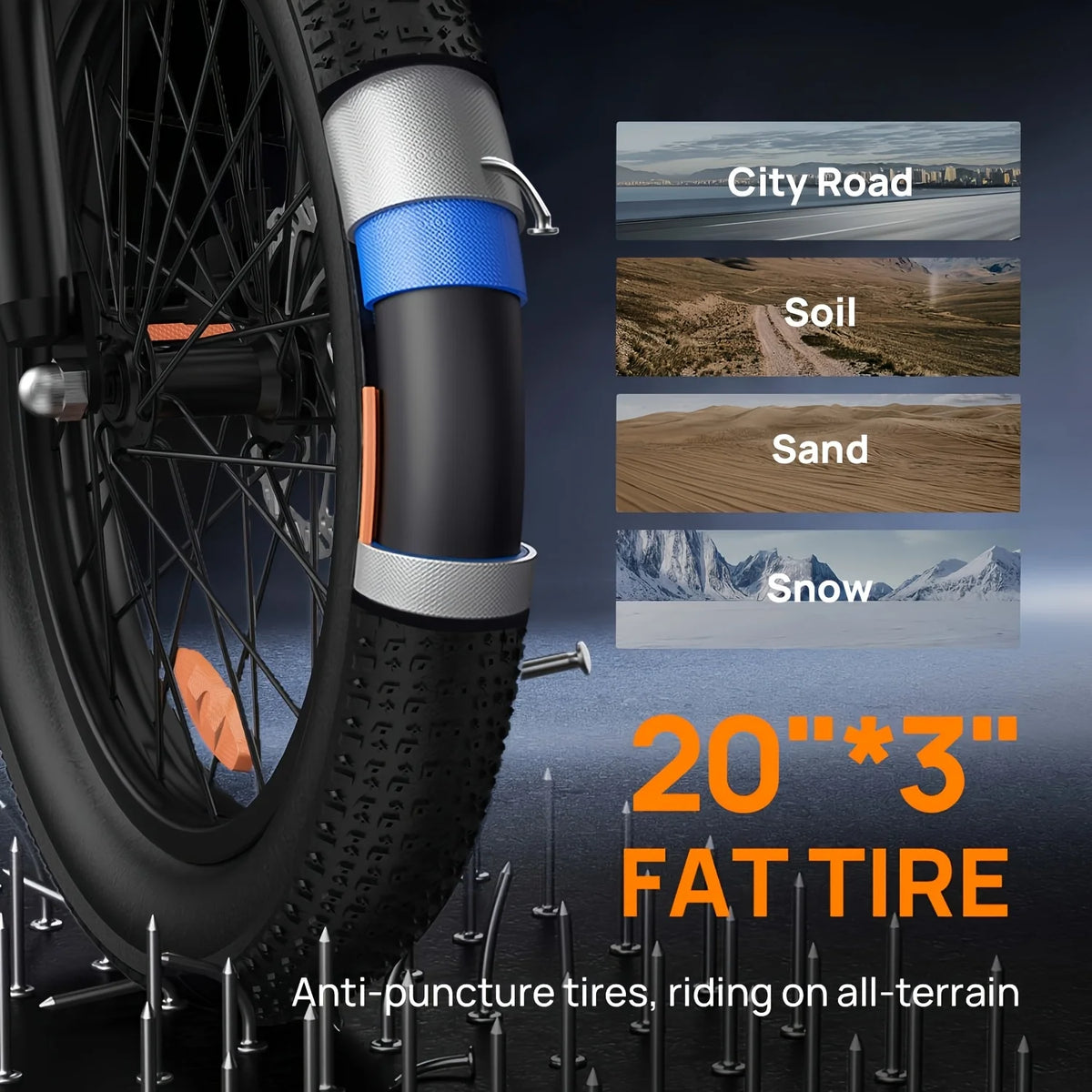 URLIFE E20 Electric Bike 750W Removable Battery Dual Disc Brakes
