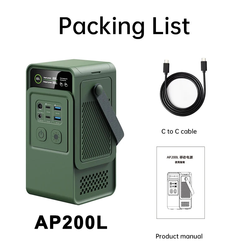 CtoliTY 200W Power Station 192Wh Lifepo4 Portable Power Bank