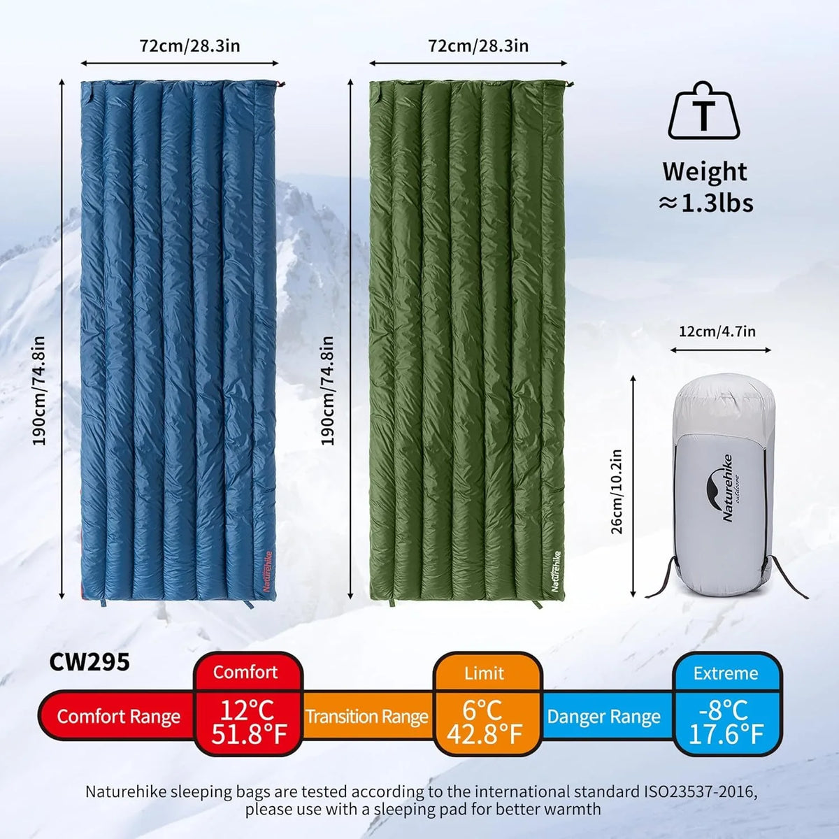 Naturehike Ultralight Backpacking Duck Down Sleeping Bag