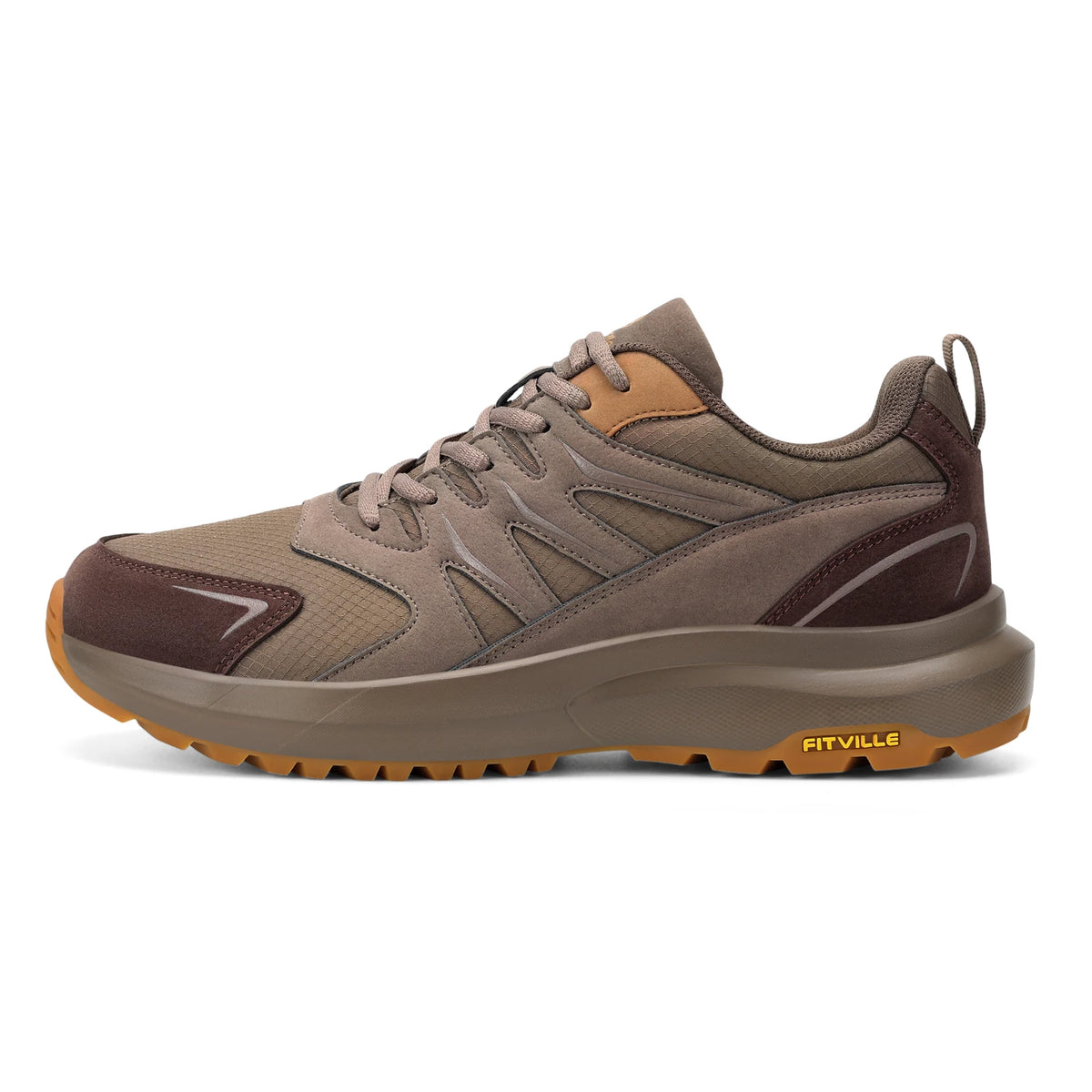 Fitville Men Wide Toe Box Lightweight Hiking Walking Athletic Shoes