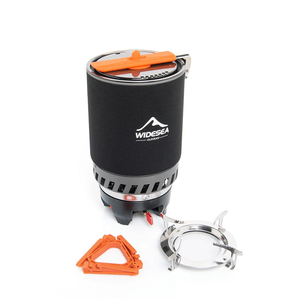 Widesea Outdoor Camping Cooking System Heat Exchanger Gas Stove Set
