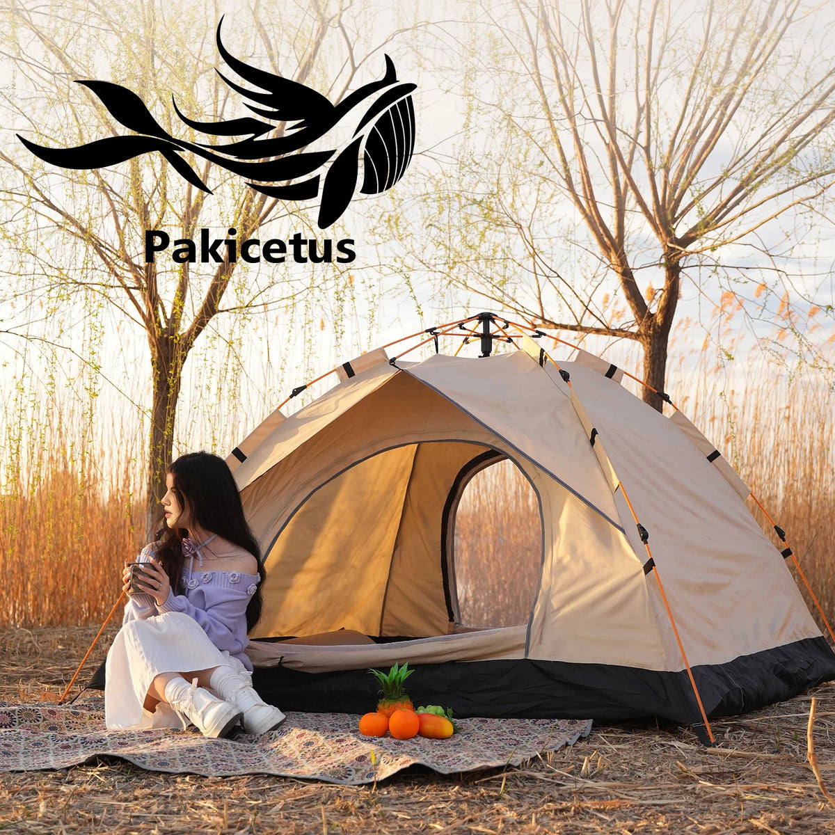 Pakicetus Automatic Pop Up Camping Tent Quick Setup Portable Shelter
