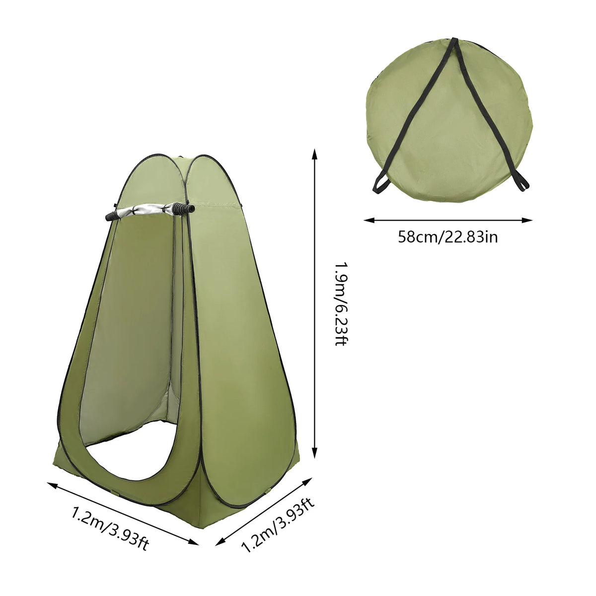 Portable Waterproof Toilet Tent For Outdoor Camping Privacy Shelter