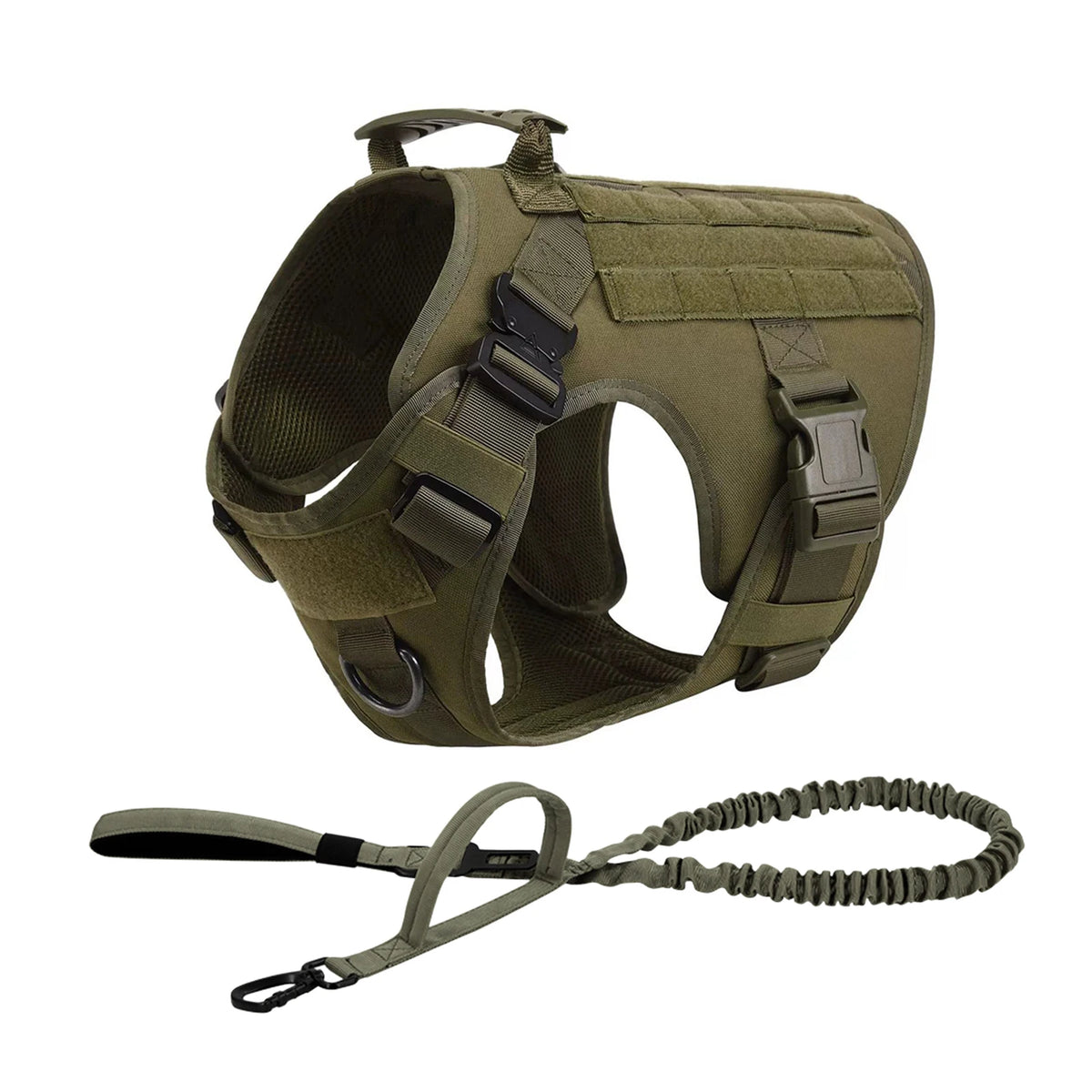 Tactical Nylon Dog Harness With Padded Support During Walks