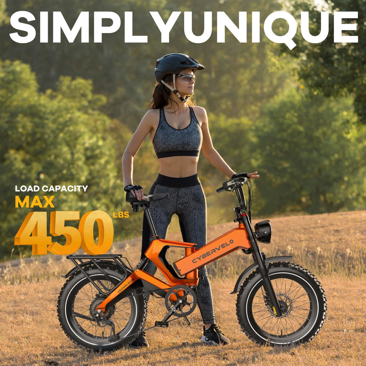 CBVELO EK6 Folding Fat Tire Electric Bike Off Road Bicycle