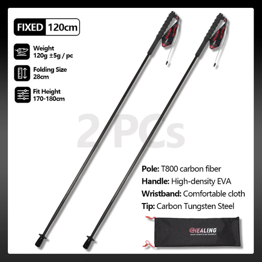 Okhealing Ultralight Carbon Fiber Antishock Trekking Poles