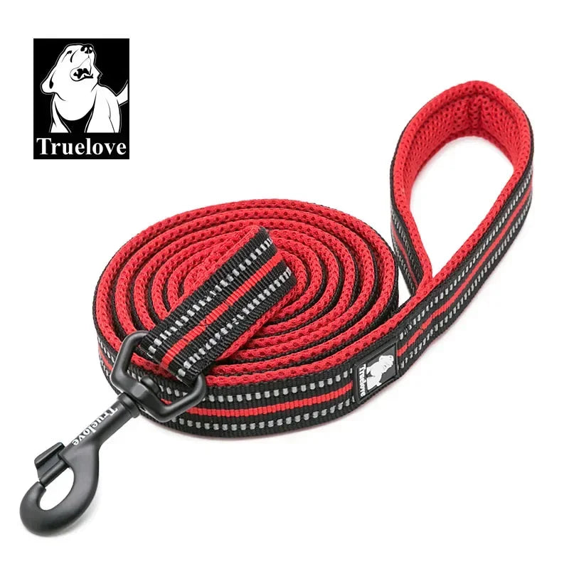 TrueLove Reflective Padded Nylon Mesh Soft Dog Walking Leash