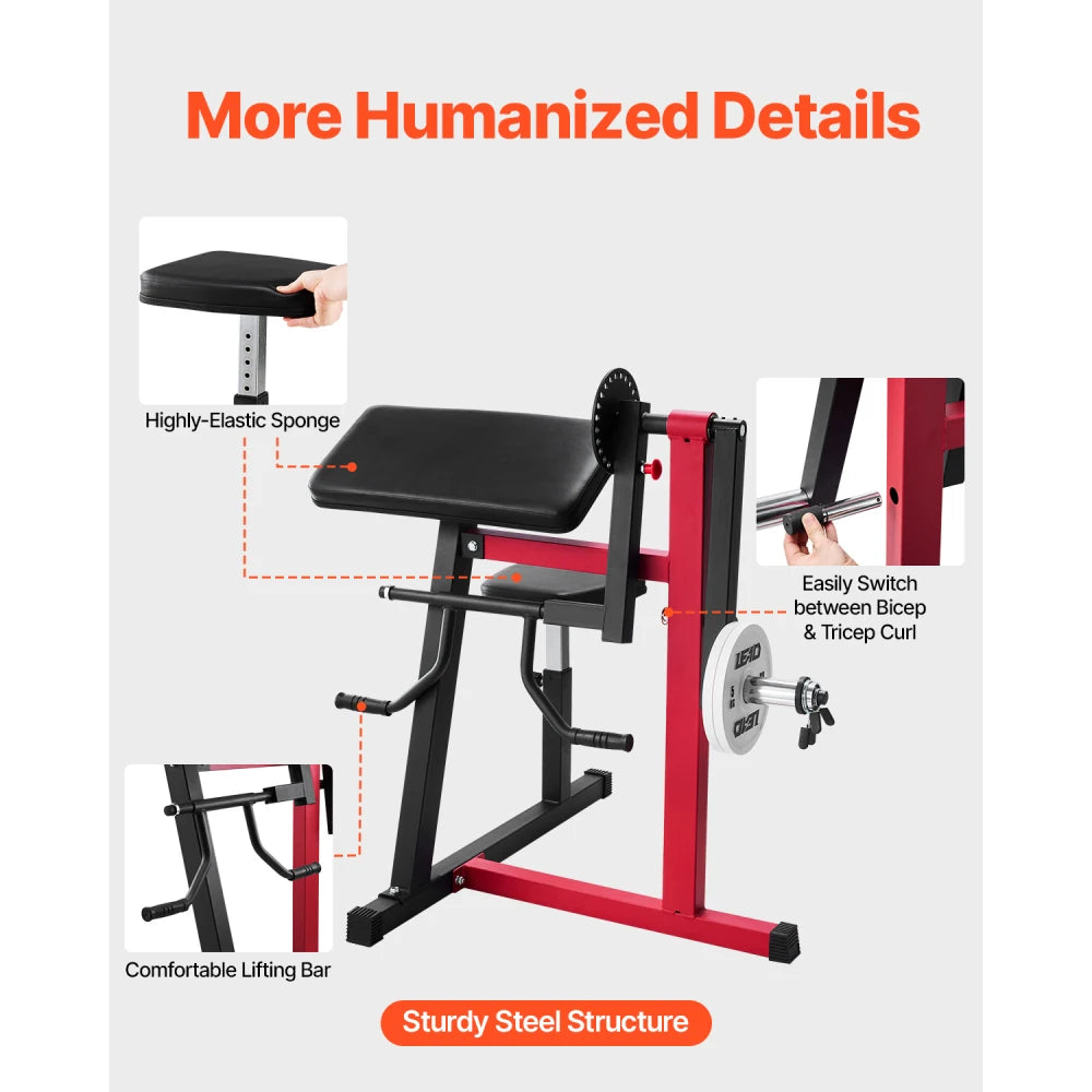 Two In One Preacher Curl Bench For Bicep And Triceps