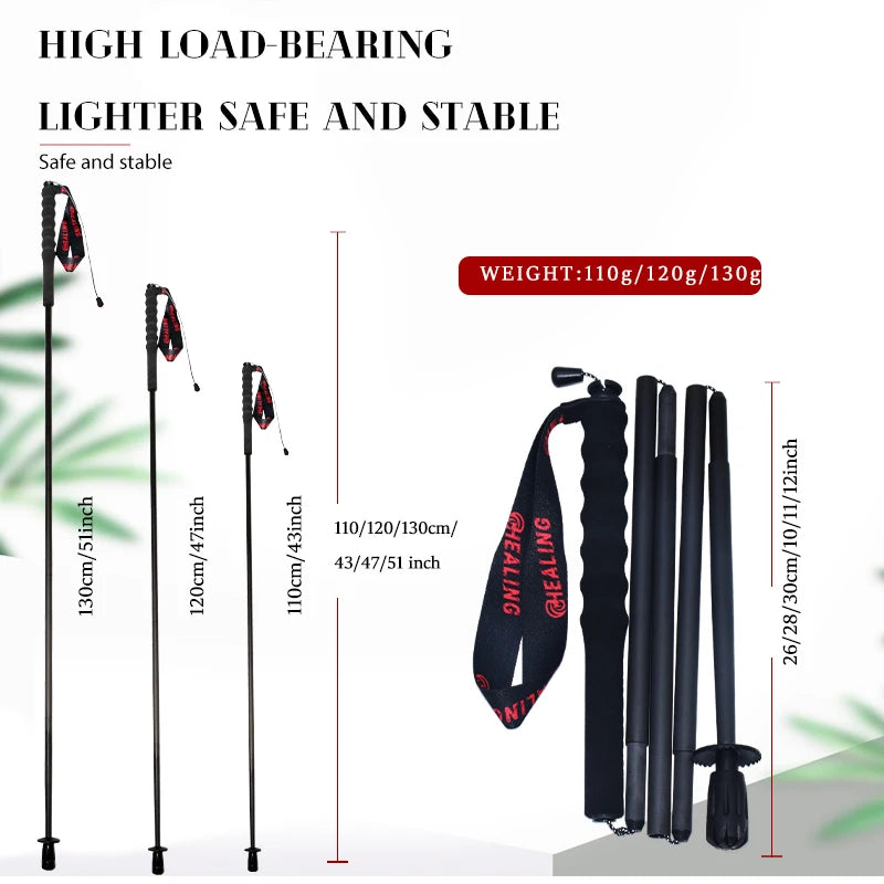 Okhealing Ultralight Carbon Fiber Antishock Trekking Poles