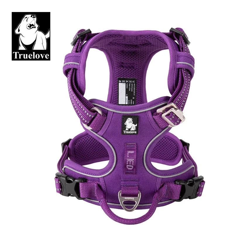 TrueLove Reflective Nylon Dog Harness No Pull Adjustable Pet Vest