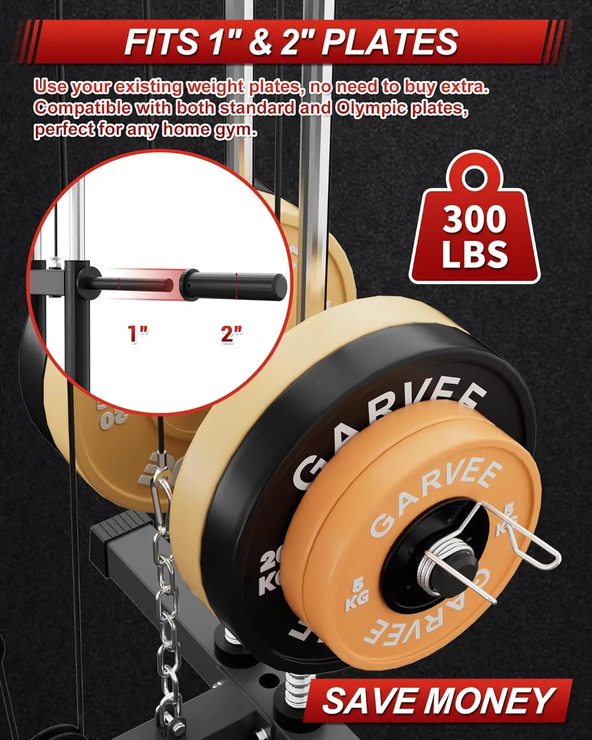 HiMiss 5 Station Home Gym Strength Training Workout System