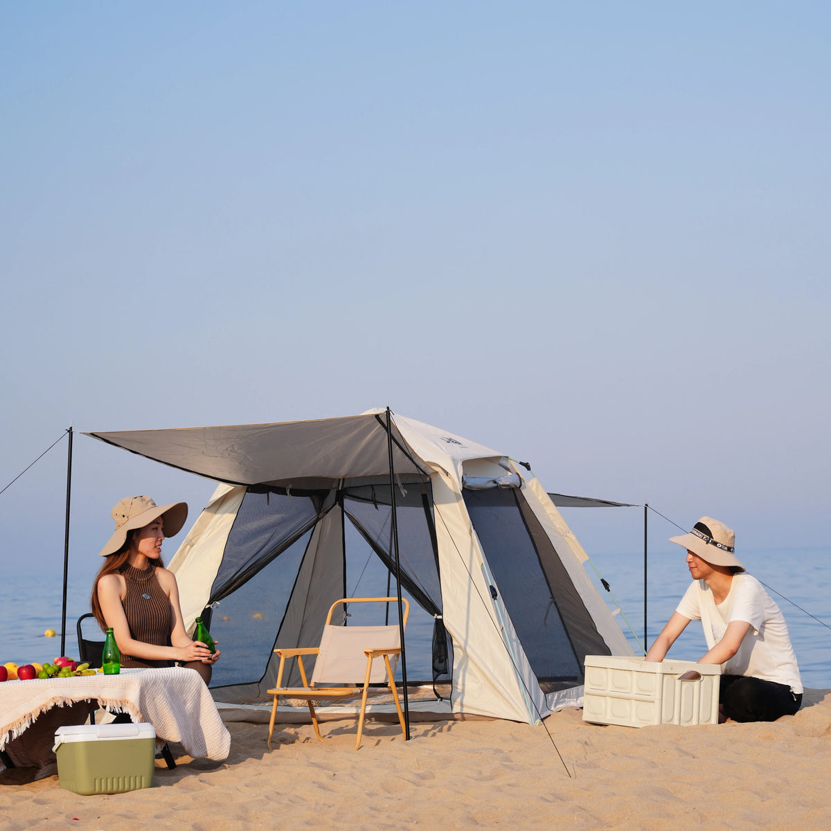 Pakicetus Pop Up Camping Tent With Double Doors And Ventilation