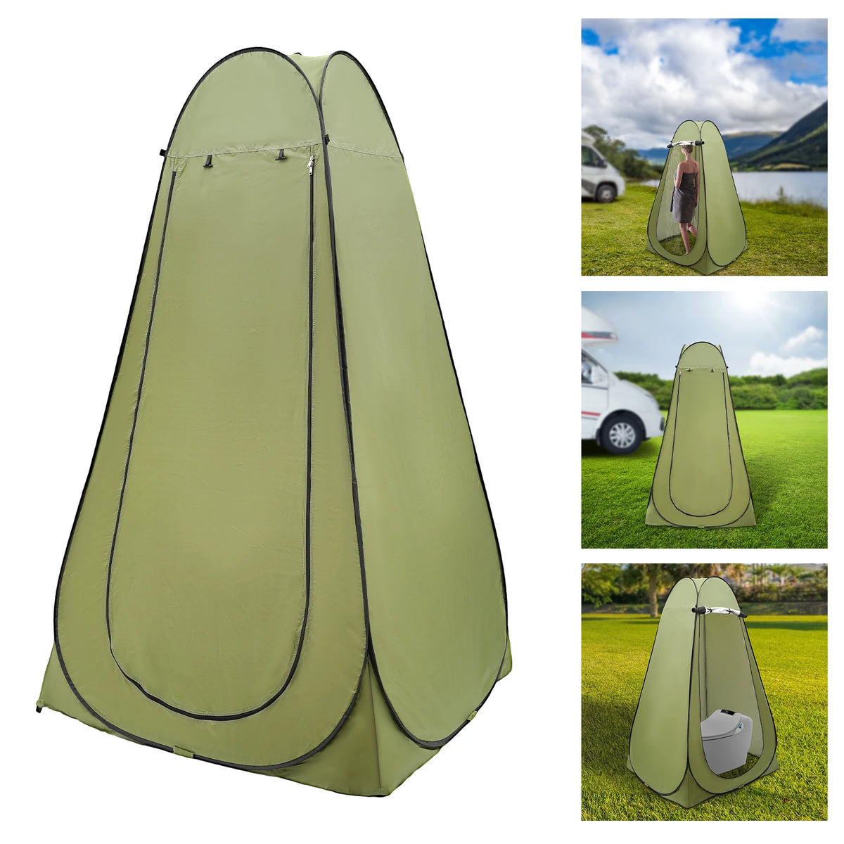 Portable Waterproof Toilet Tent For Outdoor Camping Privacy Shelter