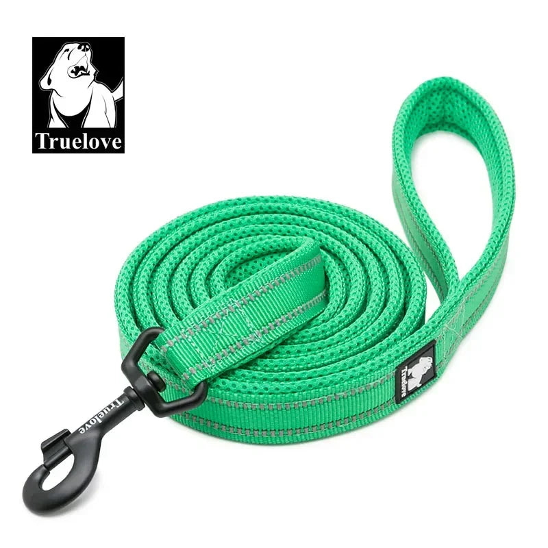 TrueLove Reflective Padded Nylon Mesh Soft Dog Walking Leash