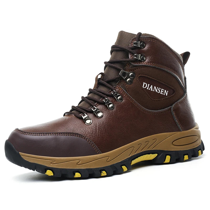 Veigar Waterproof Leather Men Safety Work Boots Anti Puncture