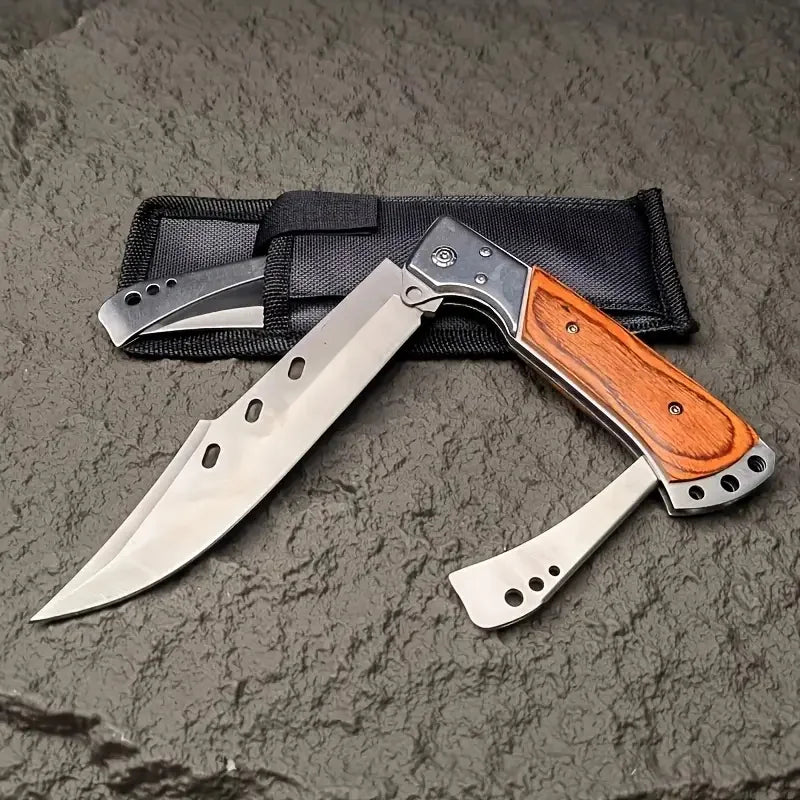Doom Blade Swallowtail Outdoor Folding Knife With Nylon Sheath