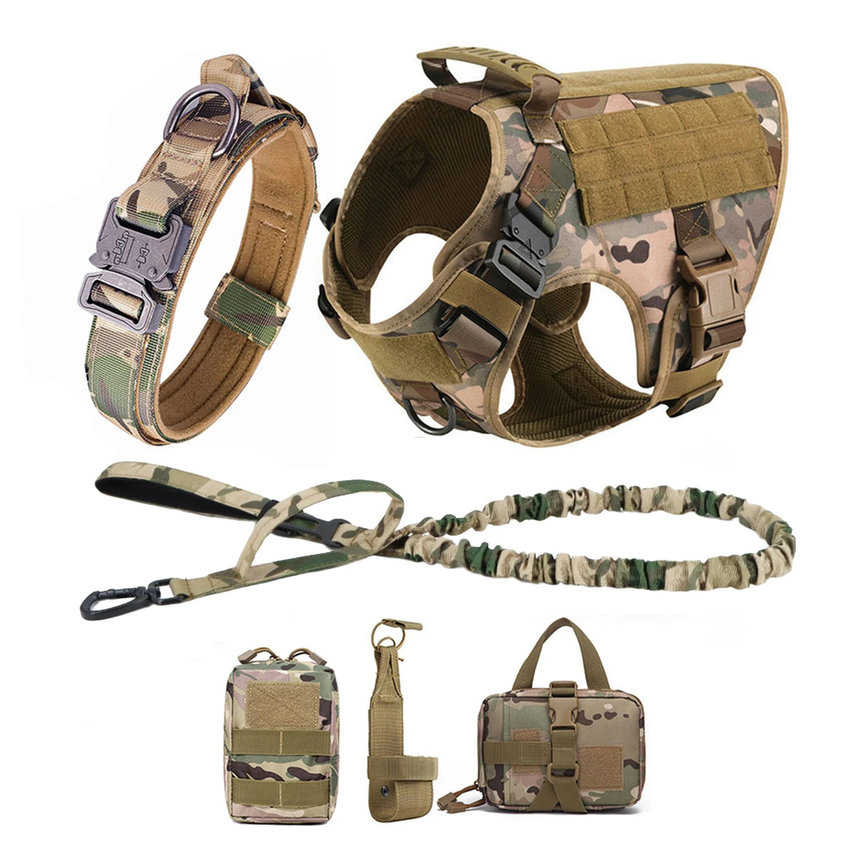 Tactical Nylon Dog Harness With Padded Support During Walks