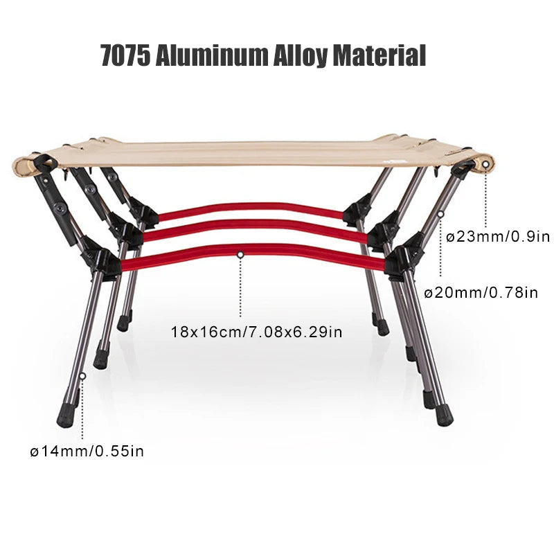 Westtune Portable Aluminum Folding Marching Bed For Camping