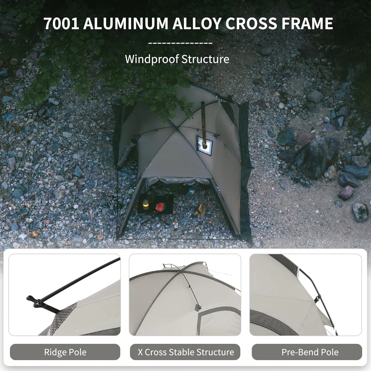 Naturehike Waterproof Hot Tent With Stove Jack For Winter Camping