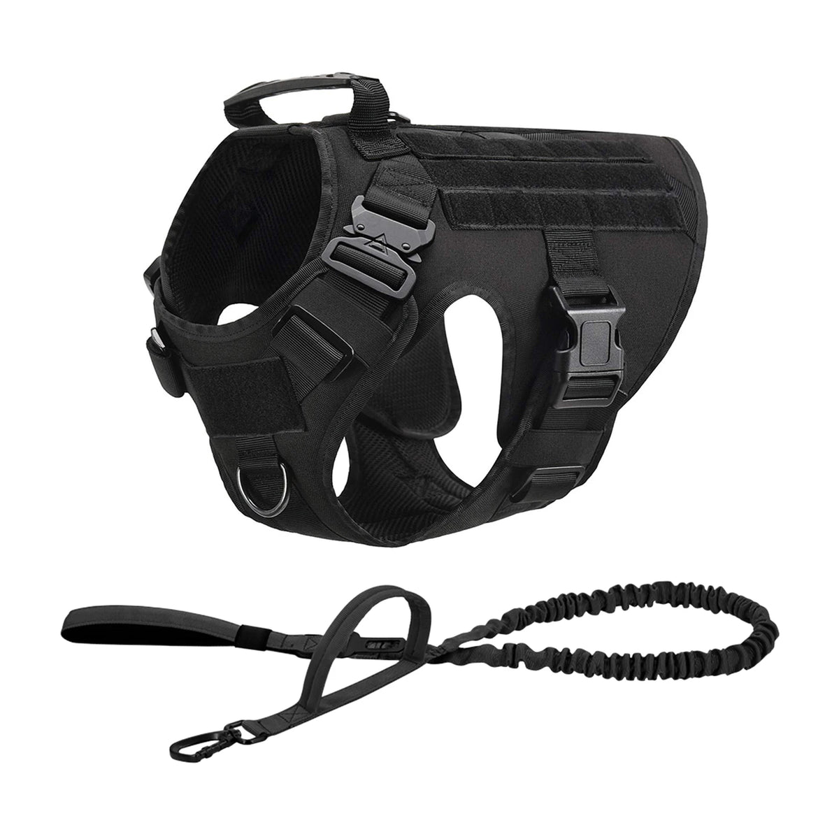 Tactical Nylon Dog Harness With Padded Support During Walks