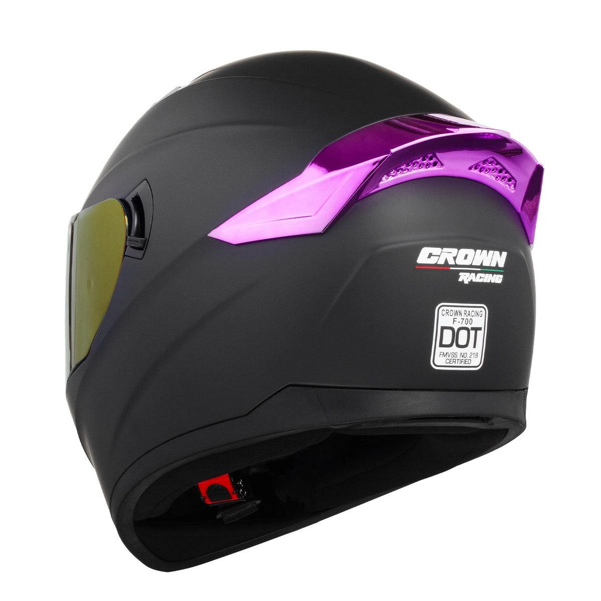 Crown Racing F-700 Full Face Motorcycle Helmet DOT Certified