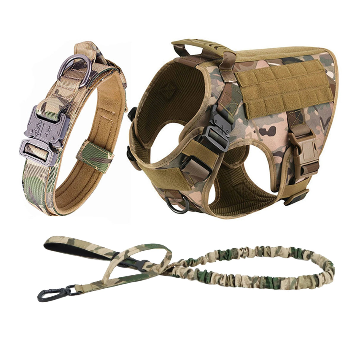 Tactical Nylon Dog Harness With Padded Support During Walks