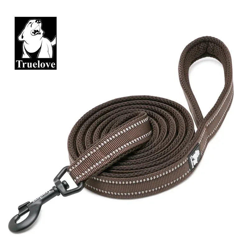 TrueLove Reflective Padded Nylon Mesh Soft Dog Walking Leash