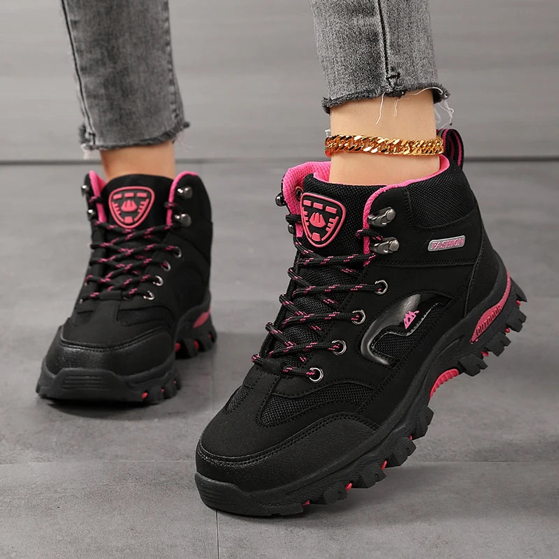 DASDOS Women's Waterproof Hiking Boots Non Slip Outdoor Shoes