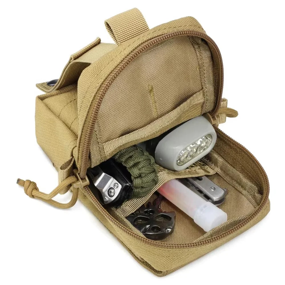Nylon Dog Tactical Molle Pouch Set With Harness Attachment Kit